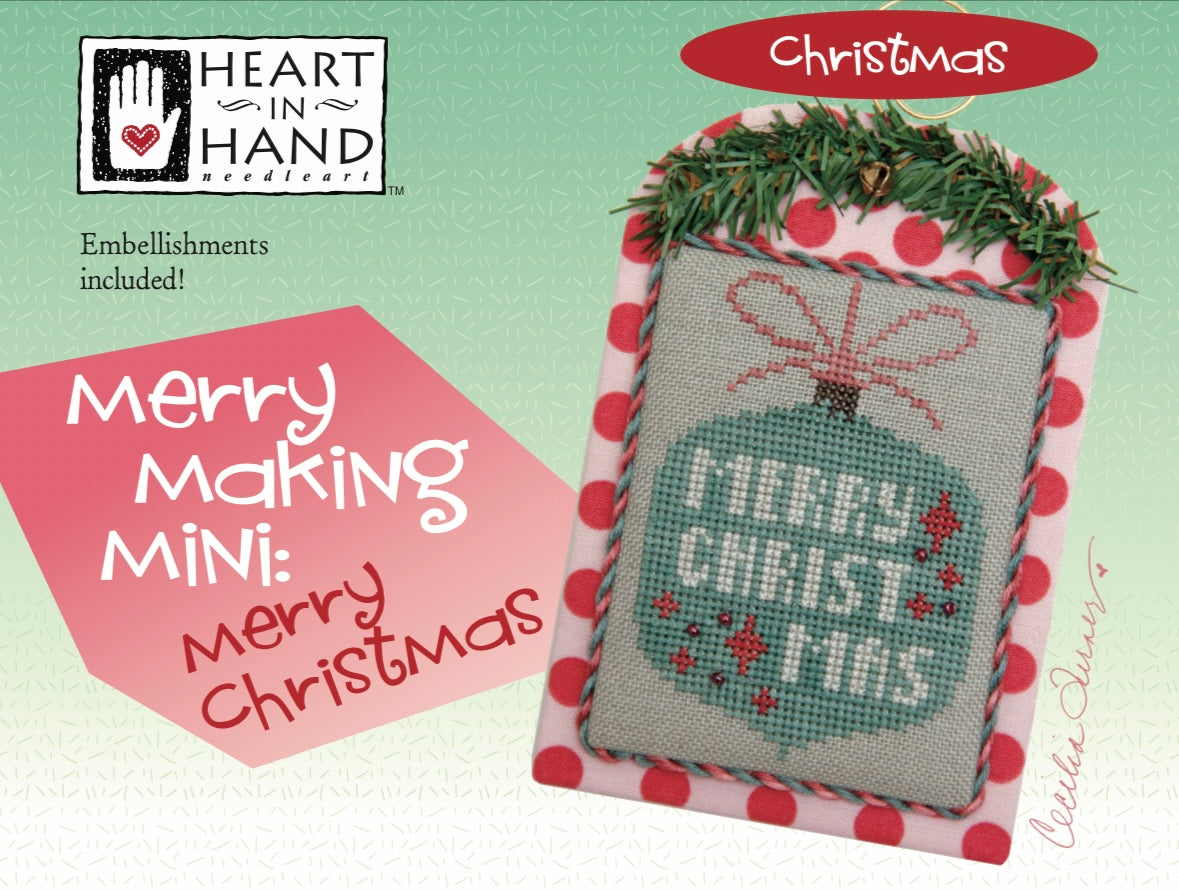 Merrymaking Mini: Merry Christmas – Heart in Hand Needleart